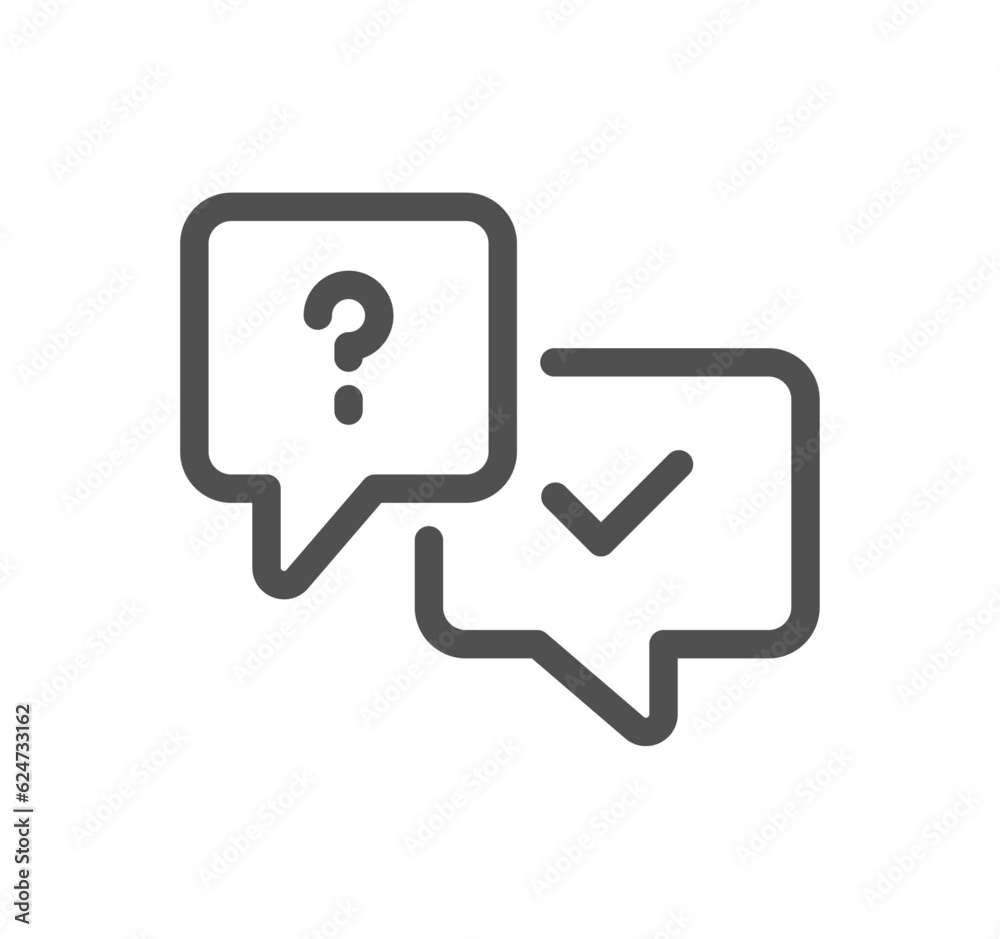Question related icon outline and linear vector. Question related icon outline and linear vector.