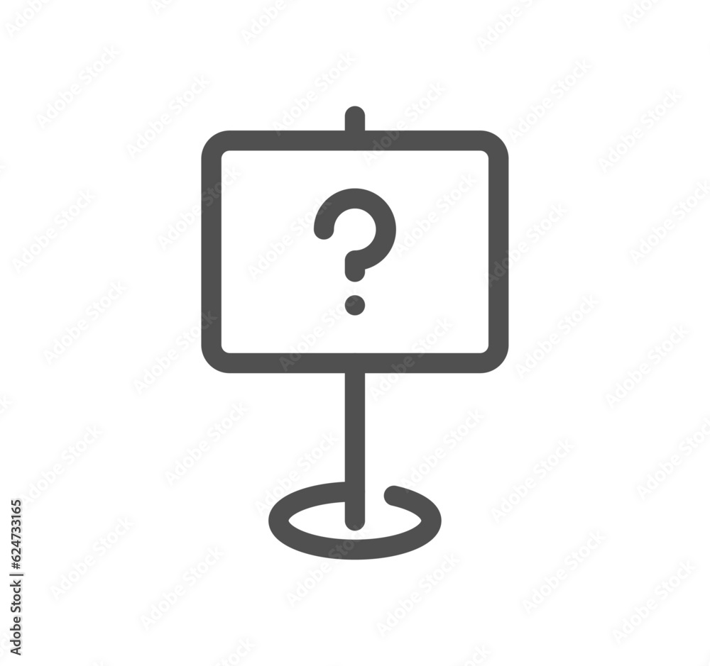 Question related icon outline and linear vector. Question related icon outline and linear vector.