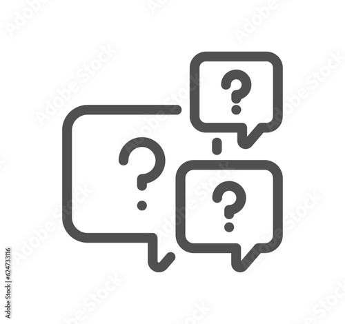 Question related icon outline and linear vector.