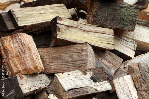 Pile of splitted firewood