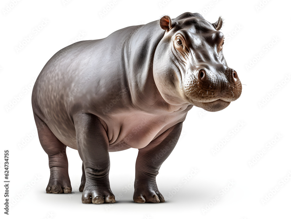 Hippopotamuses are mammals. It is an ungulate animal that eats plants