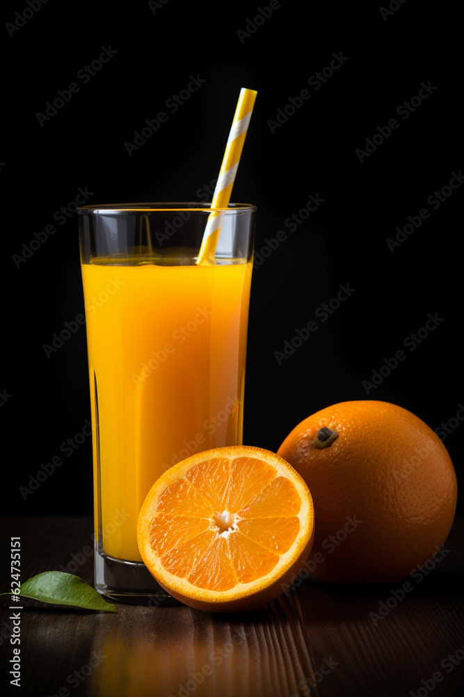 A glass of orange juice generative AI