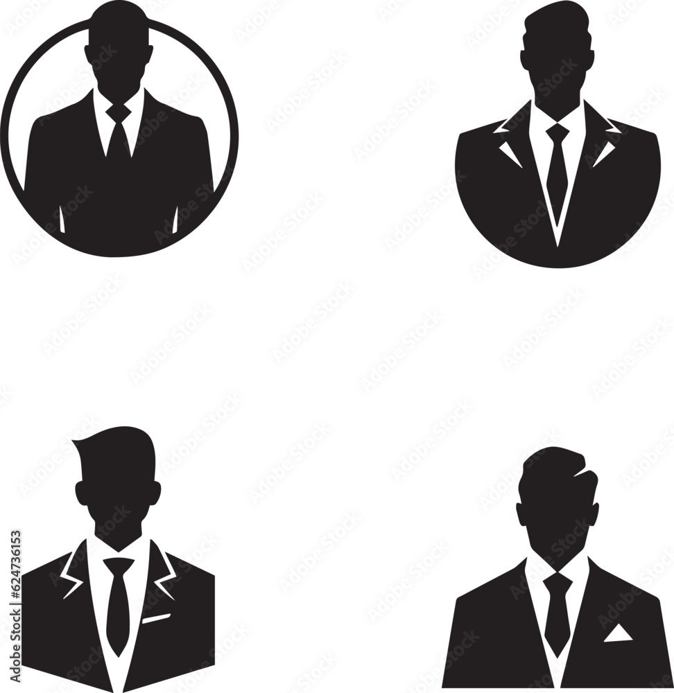 Businessman icon set, Vector illustration, SVG Businessman icon set, Vector illustration, SVG