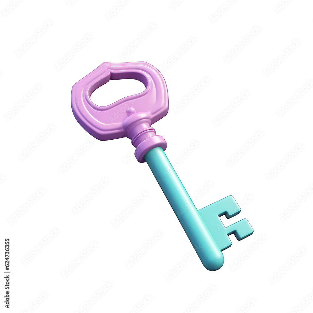 key to success 3d icon render isolated on white transparent background key to success 3d icon render isolated on white transparent background