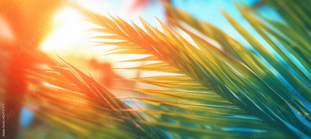 Abstract blur defocused background, toned gently blue, nature of tropical summer, rays of sun light Abstract blur defocused background, toned gently blue, nature of tropical summer, rays of sun light
