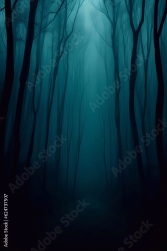 horror illustration  scary background horror background ,ghost forest for  halloween and atr illustration generative ai
