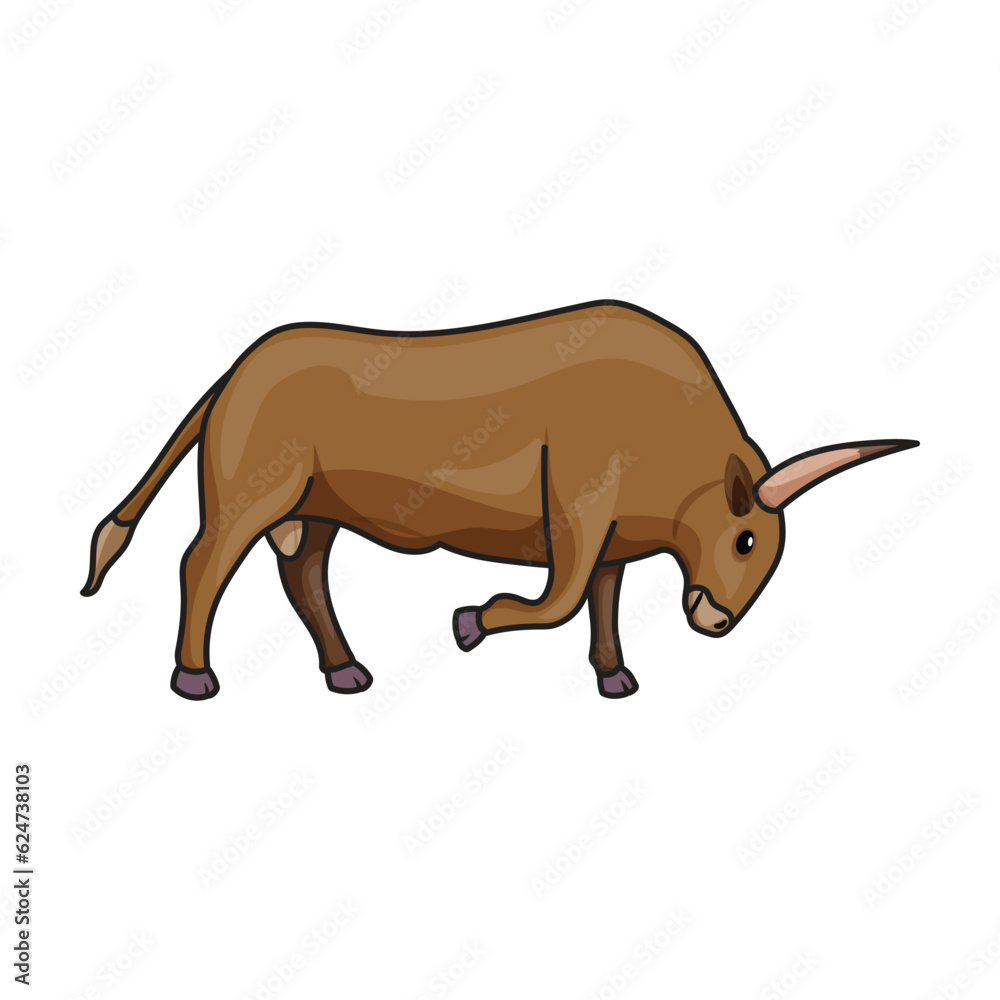 Fototapeta premium Cow of animal vector icon.Color vector icon isolated on white background cow of animal.