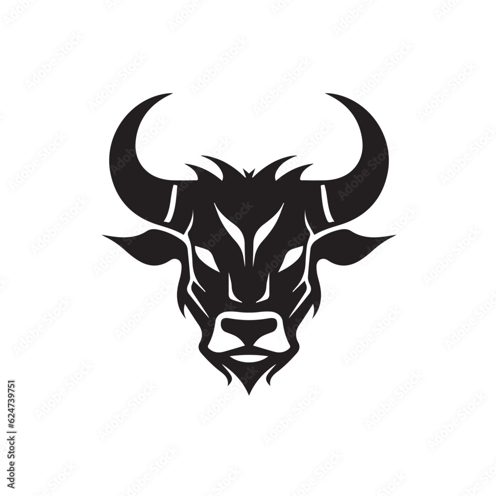 bull head isolated on white bull head isolated on white