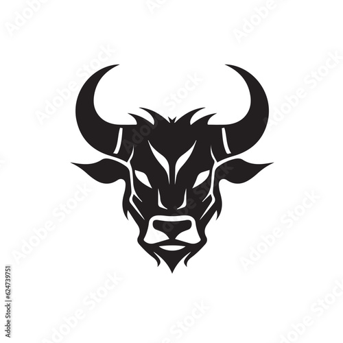 bull head isolated on white