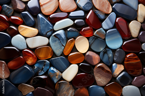 Gemstone mosaic Stone podium, background for cosmetic product Generative AI