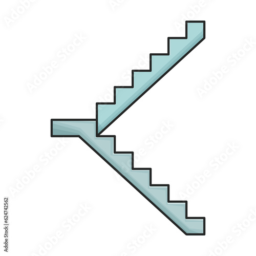 Staircase vector icon.Color vector icon isolated on white background staircase.