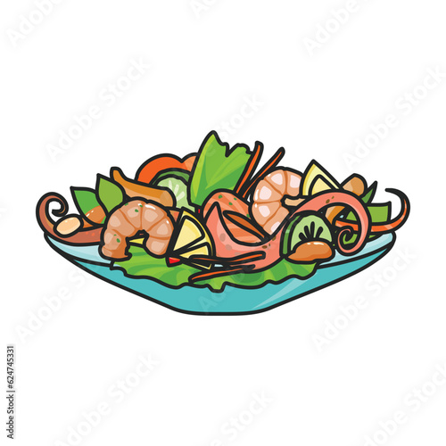 Shrimp vector icon.Color vector icon isolated on white background shrimp .