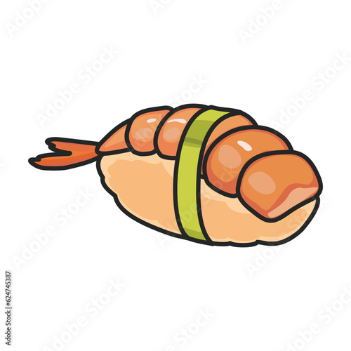 Shrimp vector icon.Color vector icon isolated on white background shrimp .