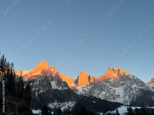 Sunset in the mountains