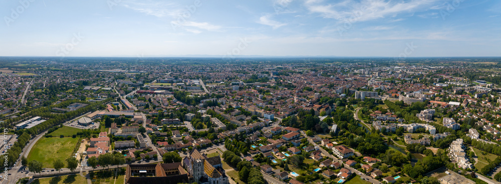 Panorama de Bourg-en-Bresse en drone