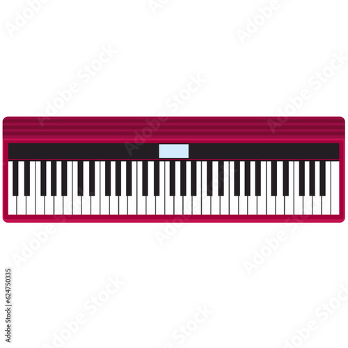 電子ピアノ　キーボードのイラスト素材　ベクター