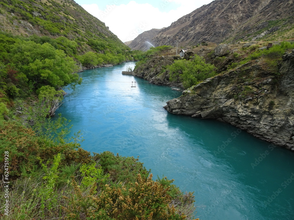 The Kawarau River in the South Island of New Zealand