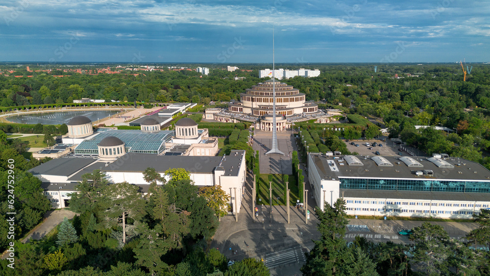 Obraz premium View of Centennial Hall .Wroclaw,Poland.