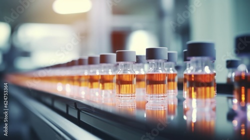 Wallpaper Mural Medical vials and tubes on production line at pharmaceutical factory Torontodigital.ca