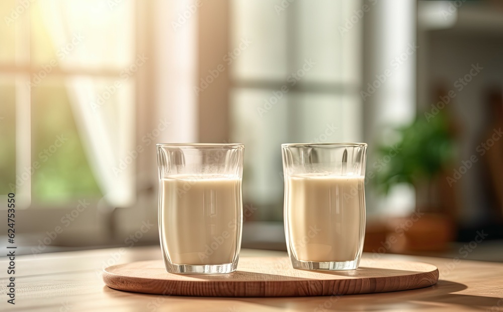 Healthy refreshment. Closeup of fresh milk in glass on wooden table with copy space. fresh and delicious Healthy refreshment. Closeup of fresh milk in glass on wooden table with copy space. fresh and delicious