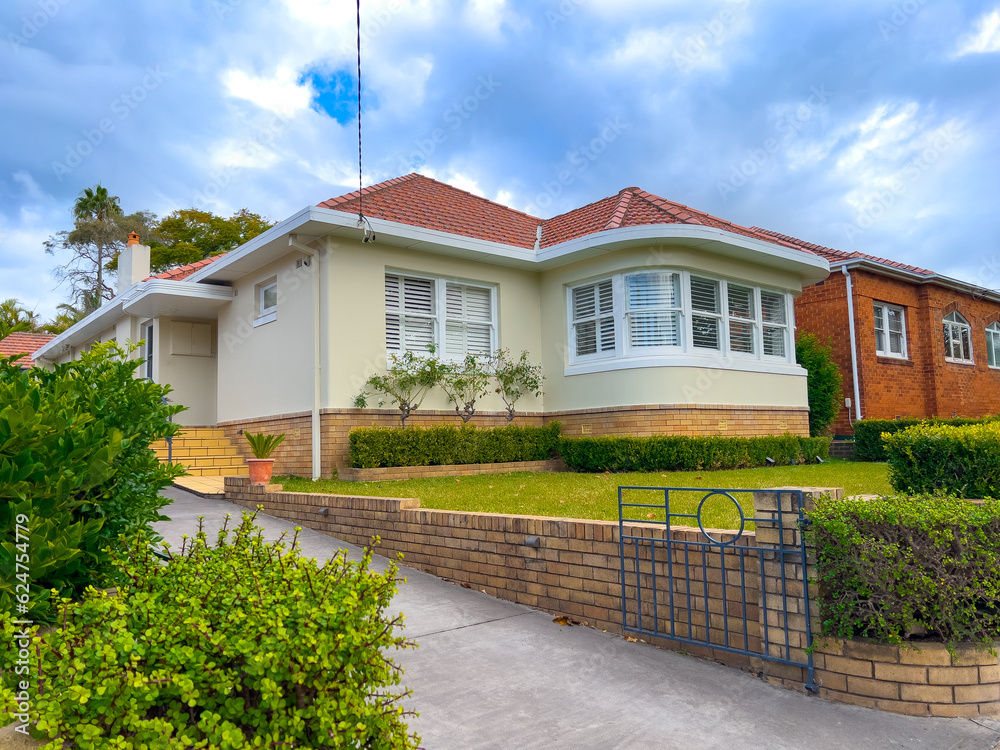 Fototapeta premium Residential house in Suburban Melbourne Victoria Australian 