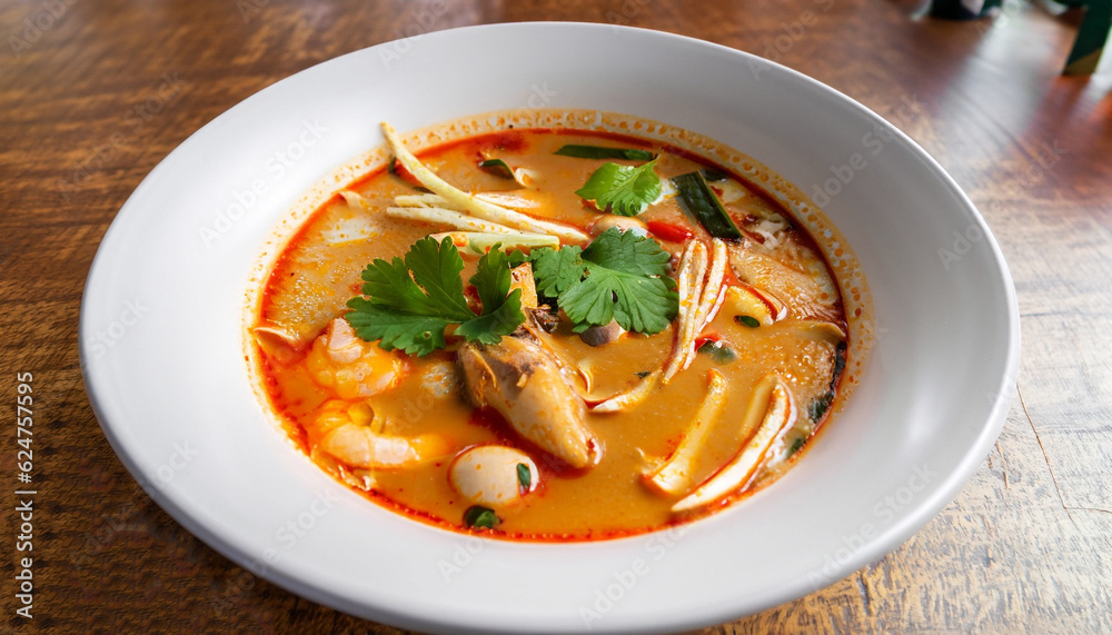 tom yum soup / thailand food / hot and sour soup /Chicken soup