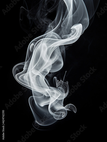 Overlay resource of smoke against black background, created with generative AI technology, created with generative AI technology