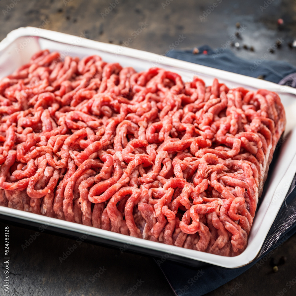 raw ground beef, delicious beef. Beef for hamburger raw ground beef, delicious beef. Beef for hamburger