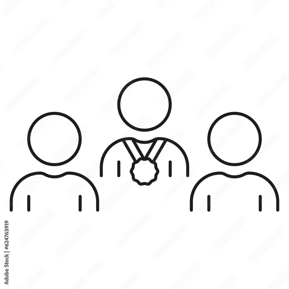 Best Winner on Podium Line Icon. First Place on Competition Linear Pictogram. Sport Award, Medal for Champion Outline Symbol. Success Victory Sign. Editable Stroke. Isolated Vector Illustration Best Winner on Podium Line Icon. First Place on Competition Linear Pictogram. Sport Award, Medal for Champion Outline Symbol. Success Victory Sign. Editable Stroke. Isolated Vector Illustration