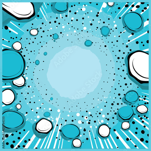 Pop art comic background lightning blast halftone dots. Cartoon Vector Illustration