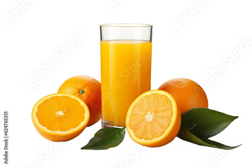 orange juice and fruits