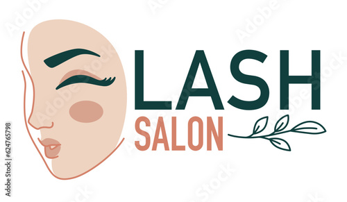 Eyelash extension salon, beauty studio for women vector