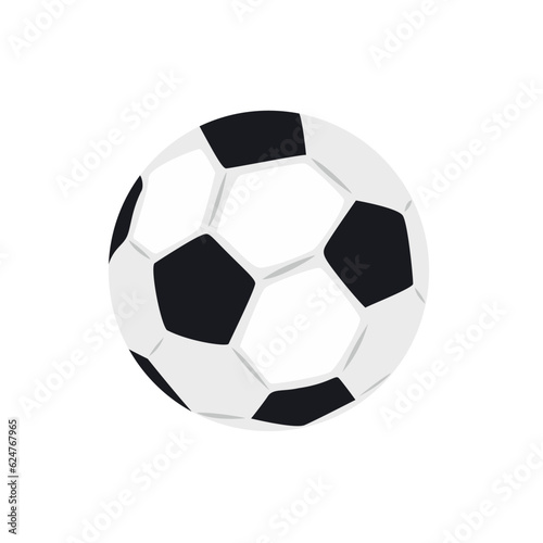 Soccer ball icon. Vector cartoon flat illustration of sports equipment.