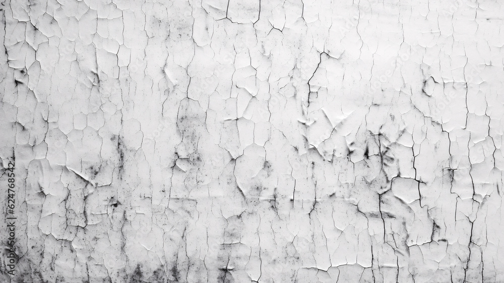 Peeling White Paint on Wall - Enhanced with Generative AI