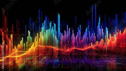 Vibrant Data Visualization: A Close-Up of a Colorful Graphic [Generative AI]