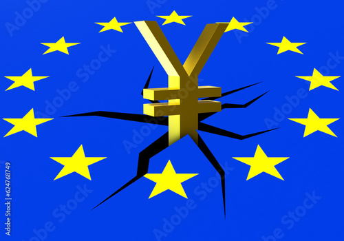 Flag of European union. Yua...