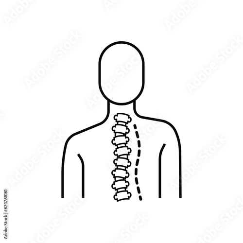 Spine logo template. Spine icon. Physiotherapy related spine icon. Spine health. scoliosis treatment. healthcare concept editable logo.
