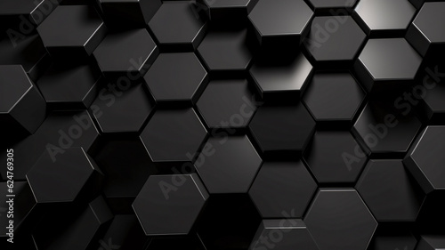 Black Cubes on Black Surface - Enhanced with Generative AI