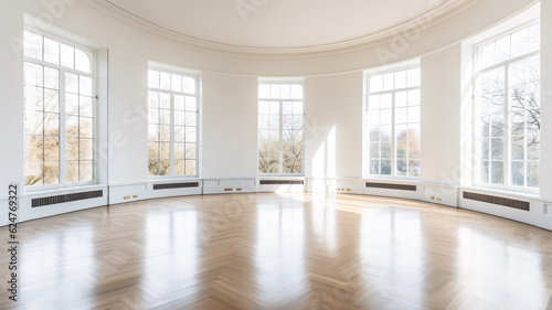Spacious Sunlit Room with Wooden Flooring - Enhanced by Generative AI © Bipul Kumar