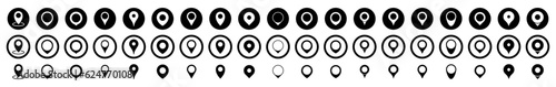 Pin icons.Location icons. map pin icons set .Vector