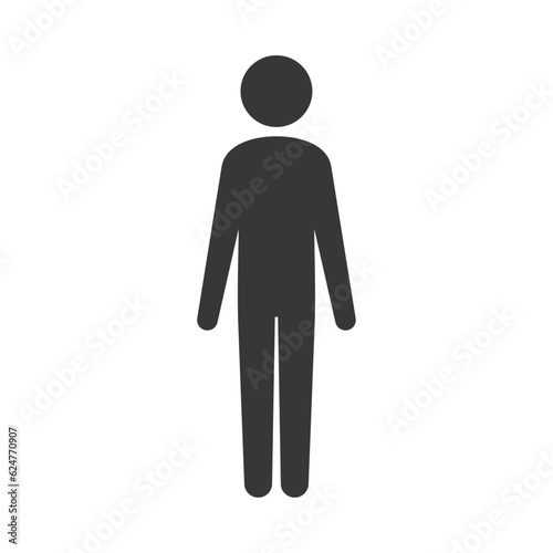 立っているひとりの人のアイコン･ピクトグラム - 男女や大人･子どもの区別なし - ジェンダーレス 
