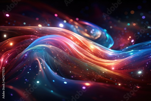 Abstract Galaxy background, Colourful star. Generative AI