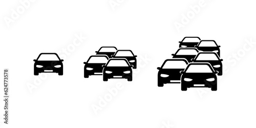 Traffic Jam vector icon design on white background Perfect for traffic signs