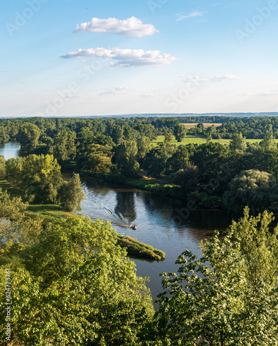 Tributary of Vltava and Labe rivers near Melnik city in Czech republic
