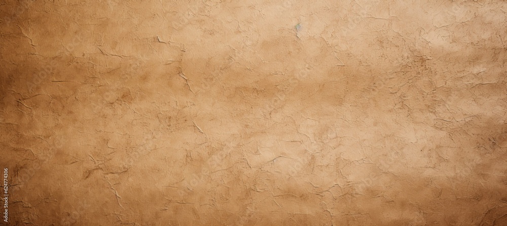 Vintage old brown kraft paper crumpled texture background. Generative AI technology.