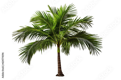 palm tree isolated on white background photo