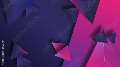 abstract 3d triangels animated background photo