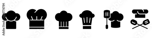 Chef hat vector icon set. cook illustration sign collection. kitchen symbol. restaurant logo.