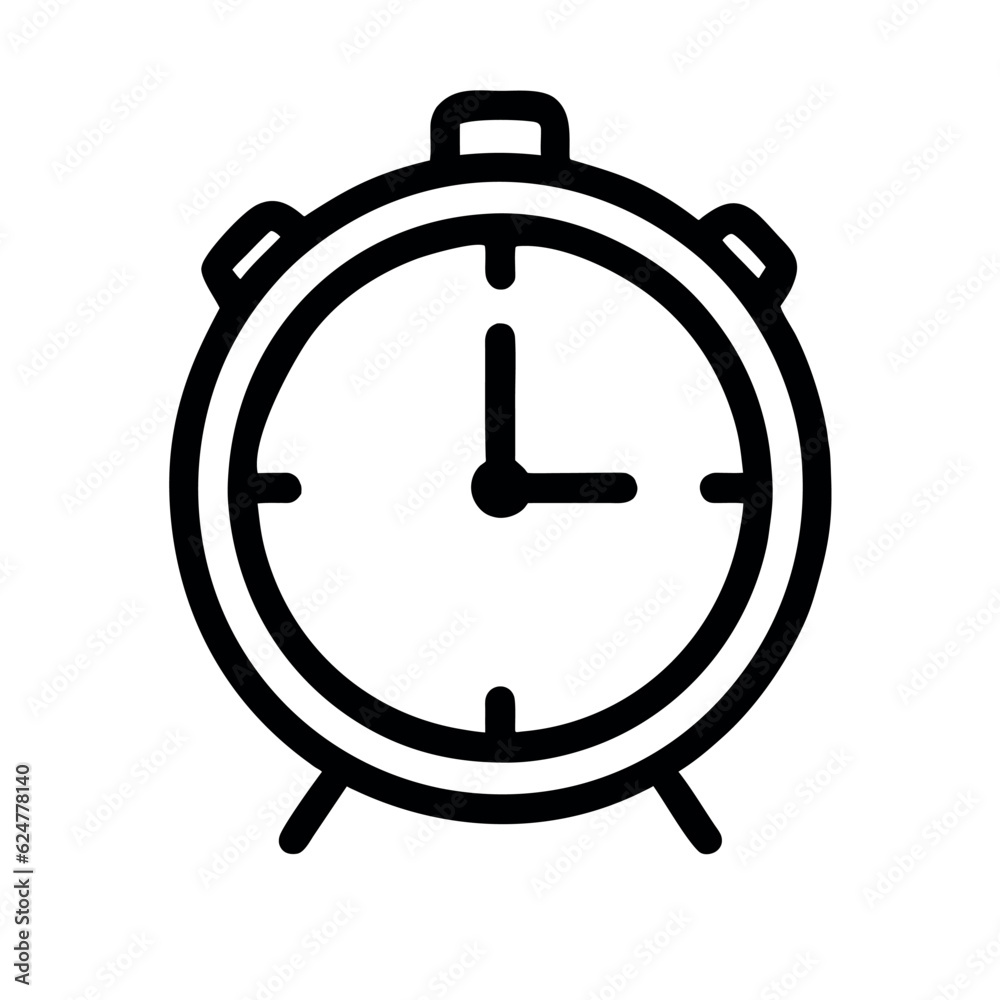 Simple Outline Clock Icon. Vector Clock Simple Outline Clock Icon. Vector Clock
