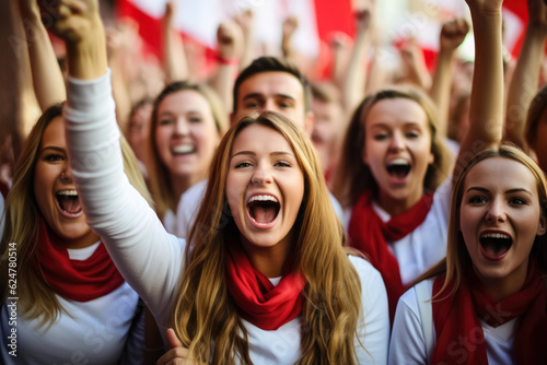Polish football fans celebrating a victory   © fotogurmespb